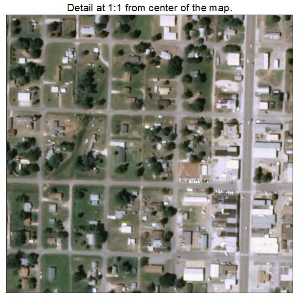 Seiling, Oklahoma aerial imagery detail