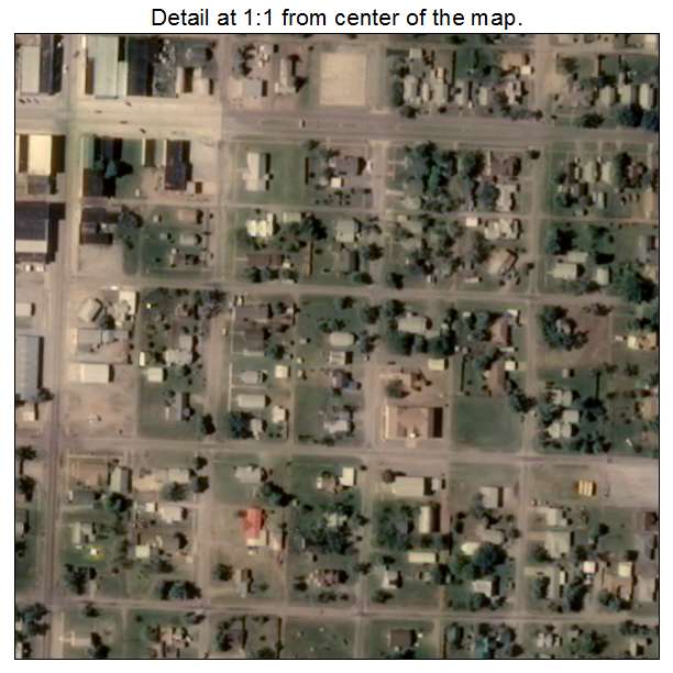 Sentinel, Oklahoma aerial imagery detail