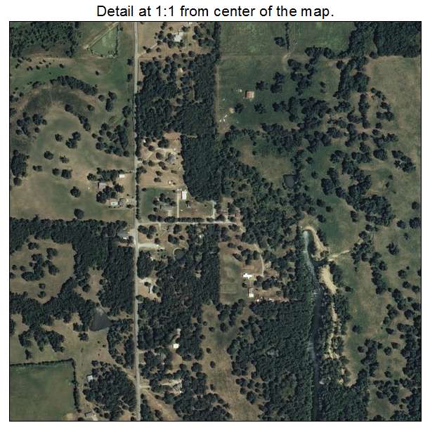 Sequoyah, Oklahoma aerial imagery detail