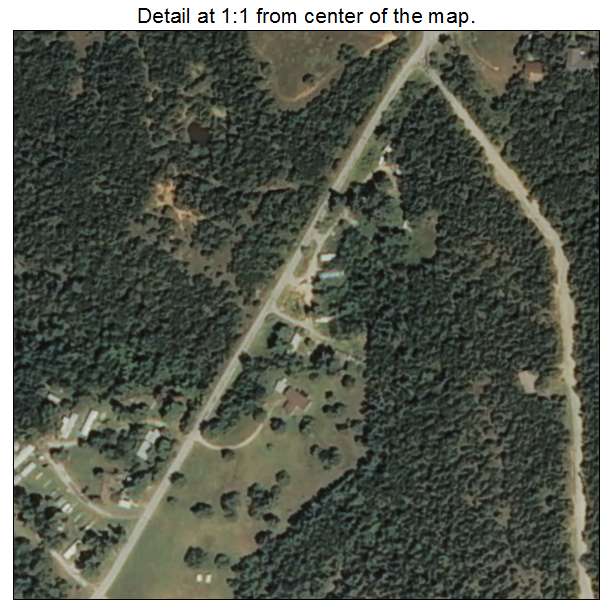 Shady Grove, Oklahoma aerial imagery detail