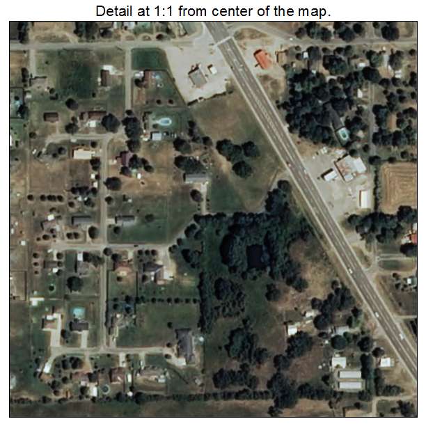 Shady Point, Oklahoma aerial imagery detail
