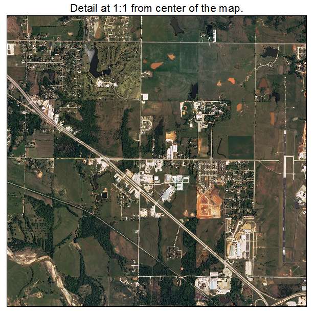Shawnee, Oklahoma aerial imagery detail