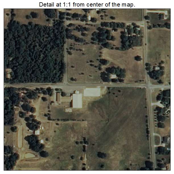 Silo, Oklahoma aerial imagery detail