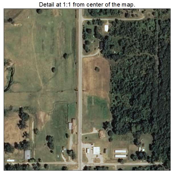 Slick, Oklahoma aerial imagery detail