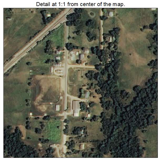 Spaulding, Oklahoma aerial imagery detail