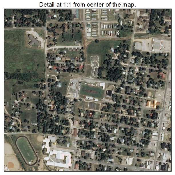 Stilwell, Oklahoma aerial imagery detail