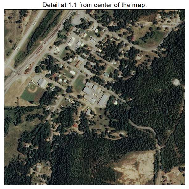 Stringtown, Oklahoma aerial imagery detail