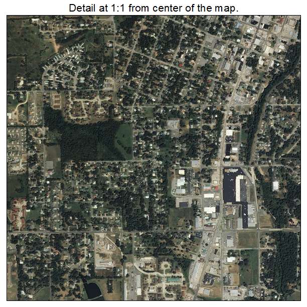 Tahlequah, Oklahoma aerial imagery detail