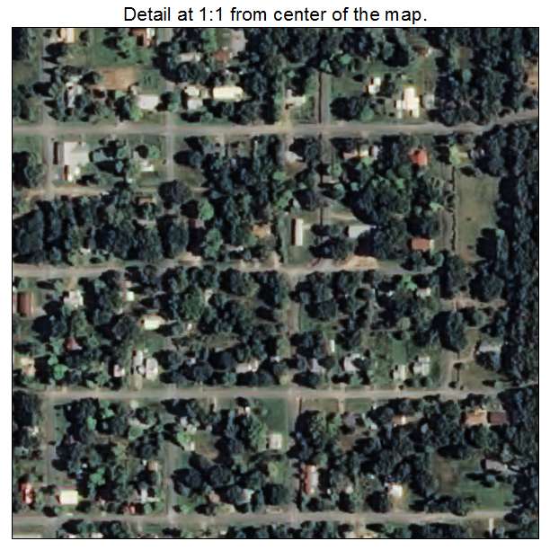 Talihina, Oklahoma aerial imagery detail