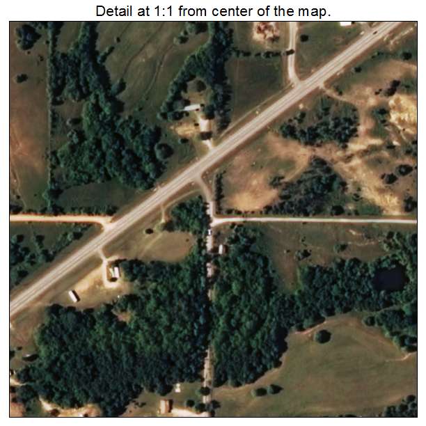 Tatums, Oklahoma aerial imagery detail