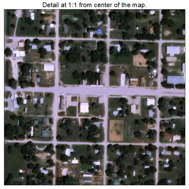 Terral, Oklahoma aerial imagery detail