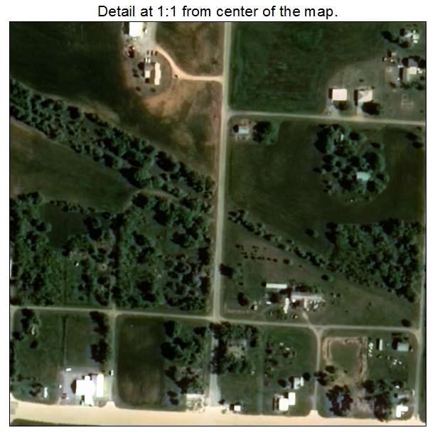 Texola, Oklahoma aerial imagery detail