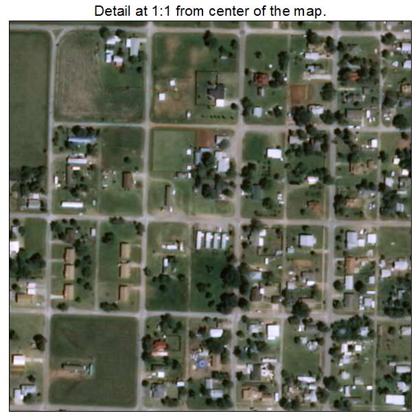 Thomas, Oklahoma aerial imagery detail