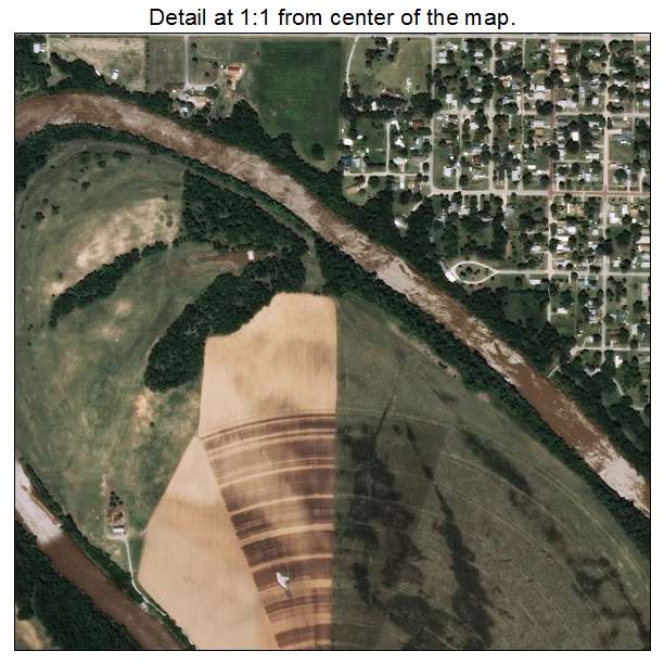 Tonkawa, Oklahoma aerial imagery detail
