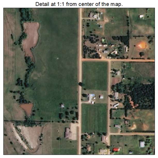 Tryon, Oklahoma aerial imagery detail