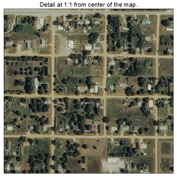 Tupelo, Oklahoma aerial imagery detail