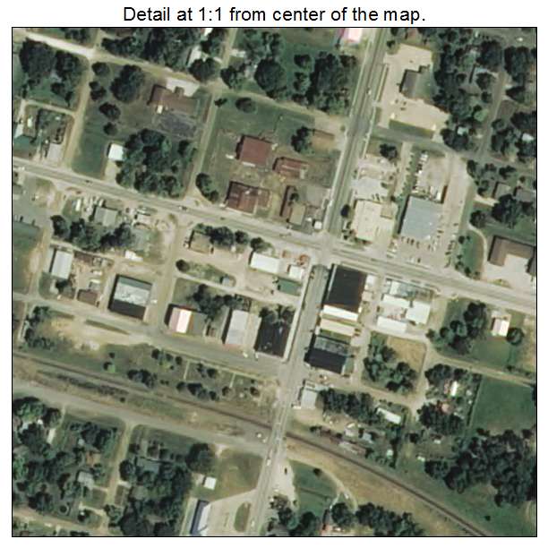 Vian, Oklahoma aerial imagery detail