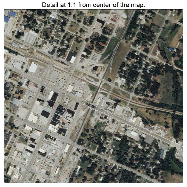 Vinita, Oklahoma aerial imagery detail