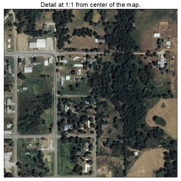 Wainwright, Oklahoma aerial imagery detail