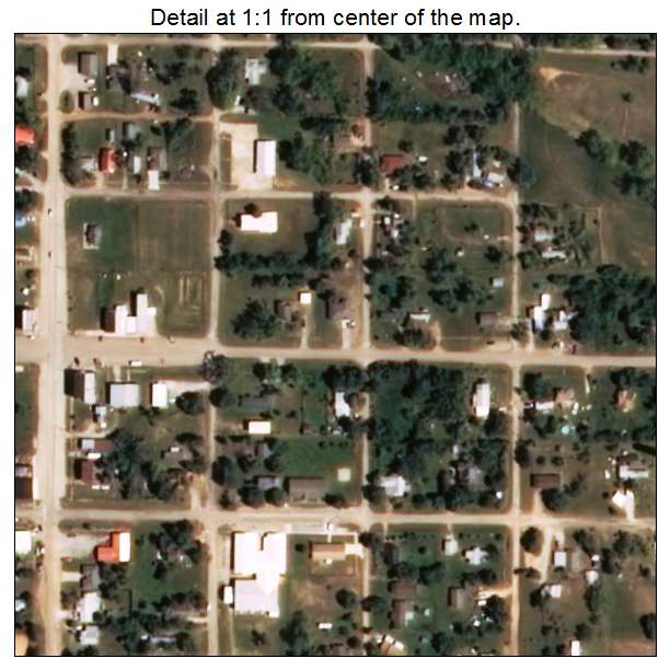 Wanette, Oklahoma aerial imagery detail