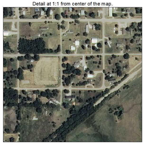 Wann, Oklahoma aerial imagery detail