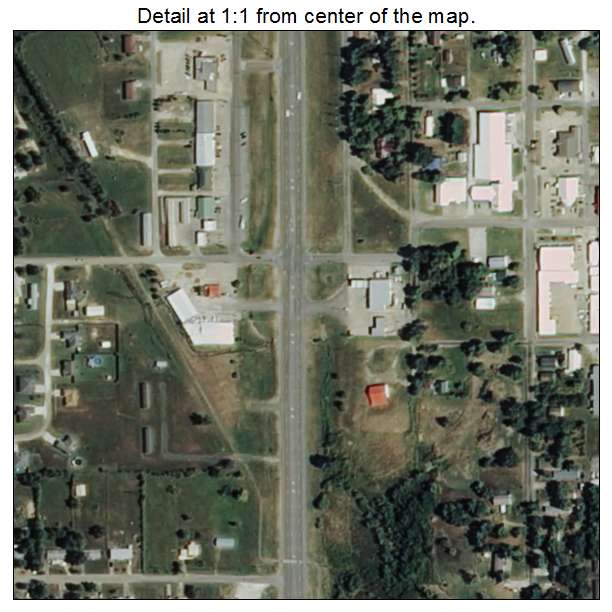 Warner, Oklahoma aerial imagery detail