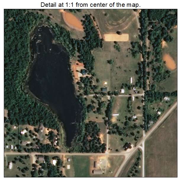 Warwick, Oklahoma aerial imagery detail
