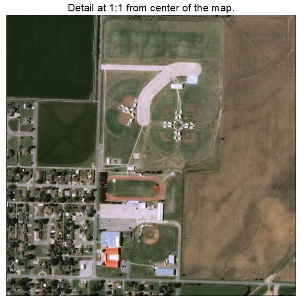 Watonga, Oklahoma aerial imagery detail
