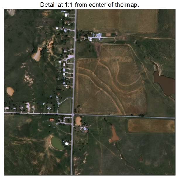 Waurika, Oklahoma aerial imagery detail