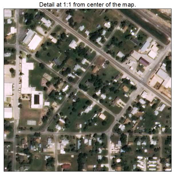 Wayne, Oklahoma aerial imagery detail