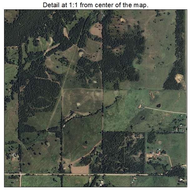 Weleetka, Oklahoma aerial imagery detail
