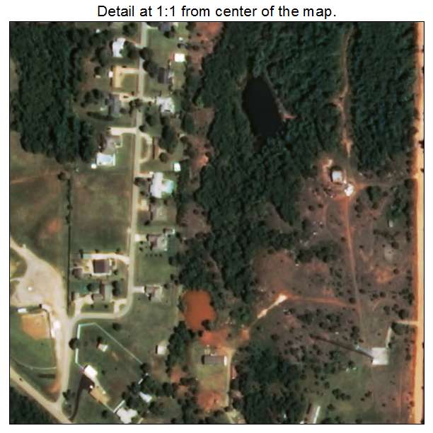 Wellston, Oklahoma aerial imagery detail