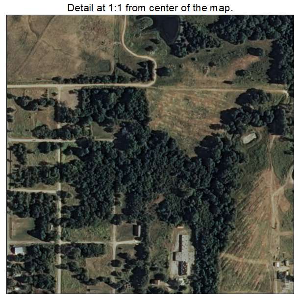 Wetumka, Oklahoma aerial imagery detail