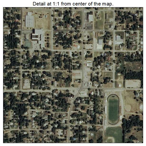Wewoka, Oklahoma aerial imagery detail