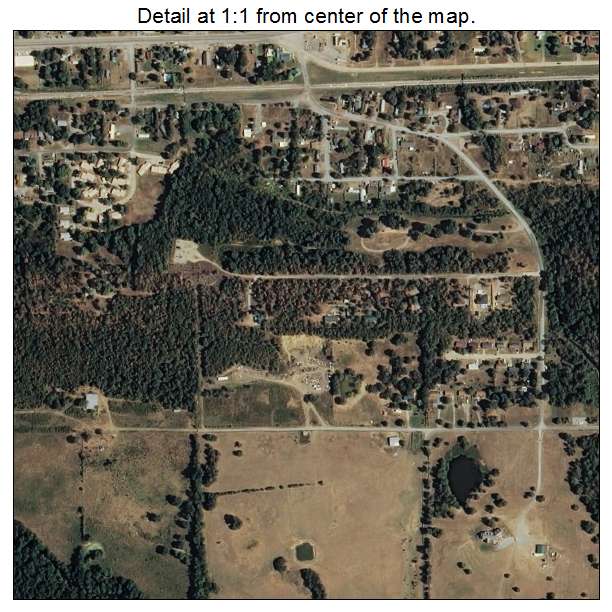 Wilburton, Oklahoma aerial imagery detail