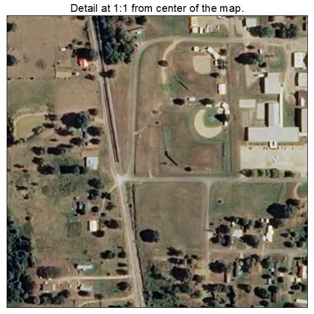 Wright City, Oklahoma aerial imagery detail