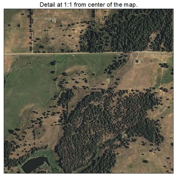 Zeb, Oklahoma aerial imagery detail