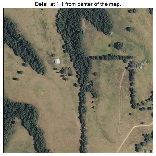 Zena, Oklahoma aerial imagery detail