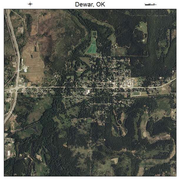 Dewar, OK air photo map