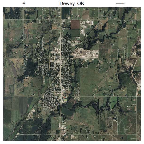 Dewey, OK air photo map