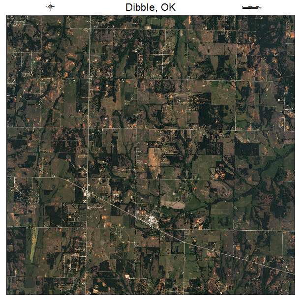 Dibble, OK air photo map