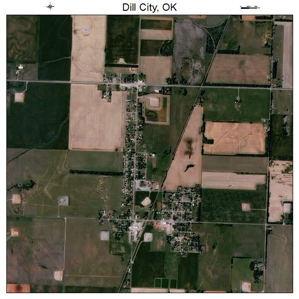 Dill City, OK air photo map