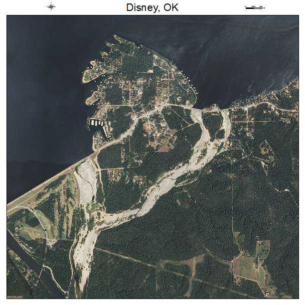 Disney, OK air photo map