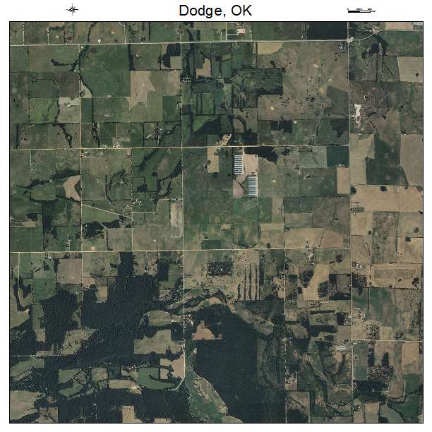 Dodge, OK air photo map