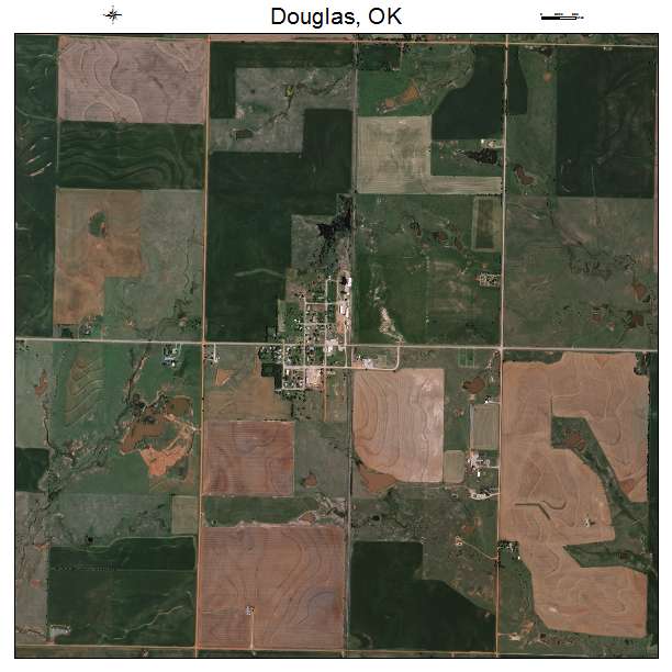 Douglas, OK air photo map