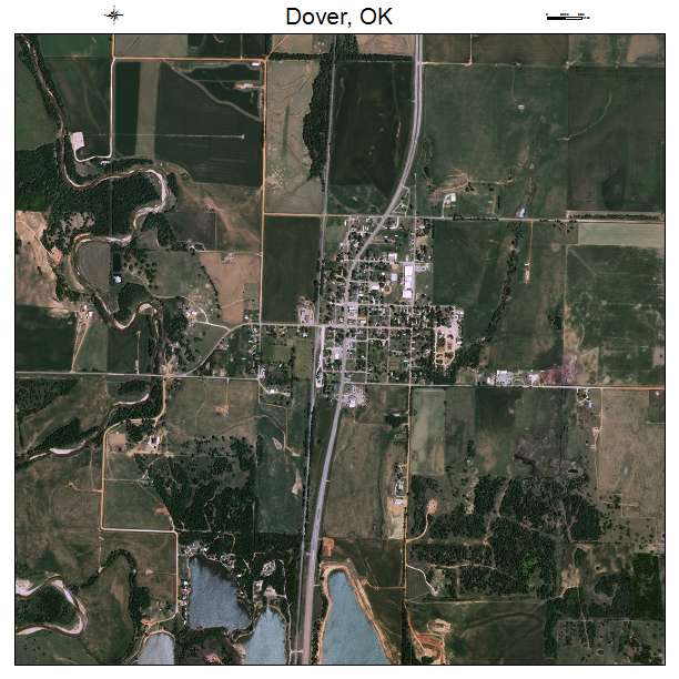 Dover, OK air photo map