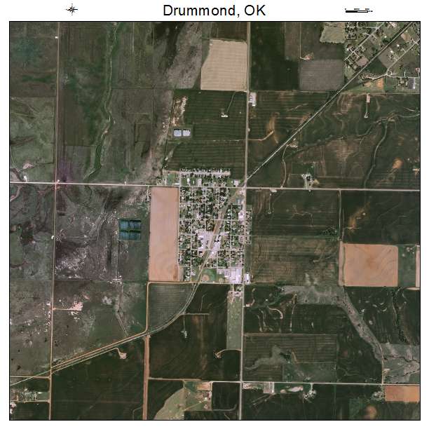 Drummond, OK air photo map