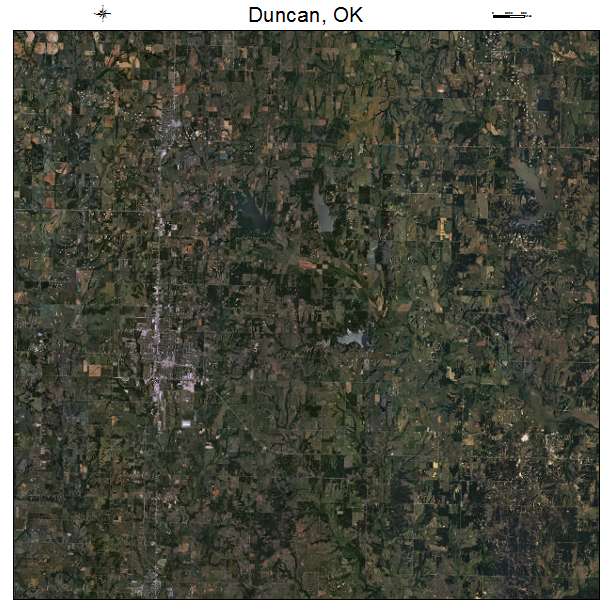 Duncan, OK air photo map
