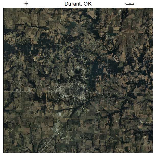 Durant, OK air photo map