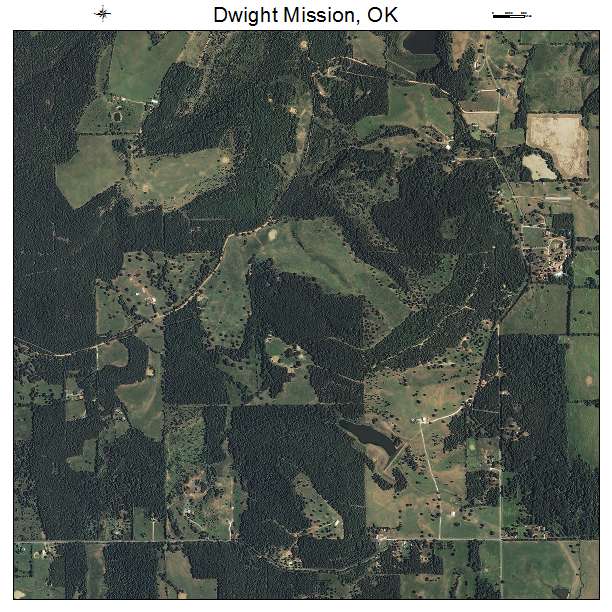Dwight Mission, OK air photo map